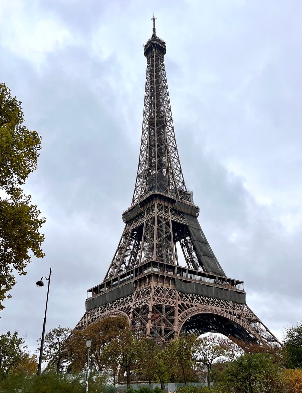 The Eiffel Tower seen from below